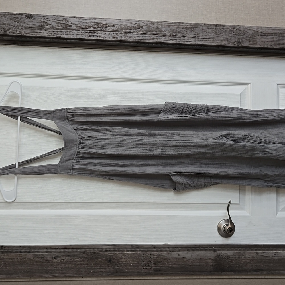 Ces Femme Gray green  Wide Leg Jumpsuit with Pockets